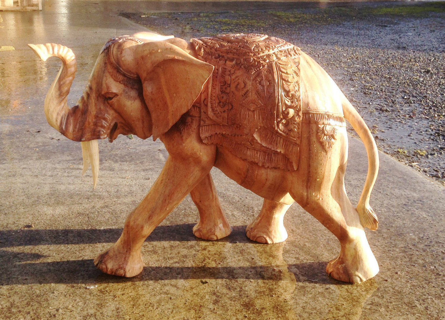 Wooden Elephant Carvings